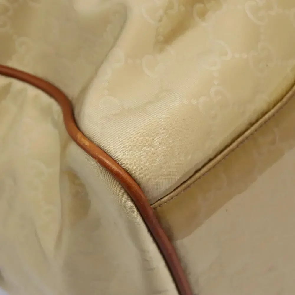 GUCCI GG Canvas Boston Bag Nylon Beige